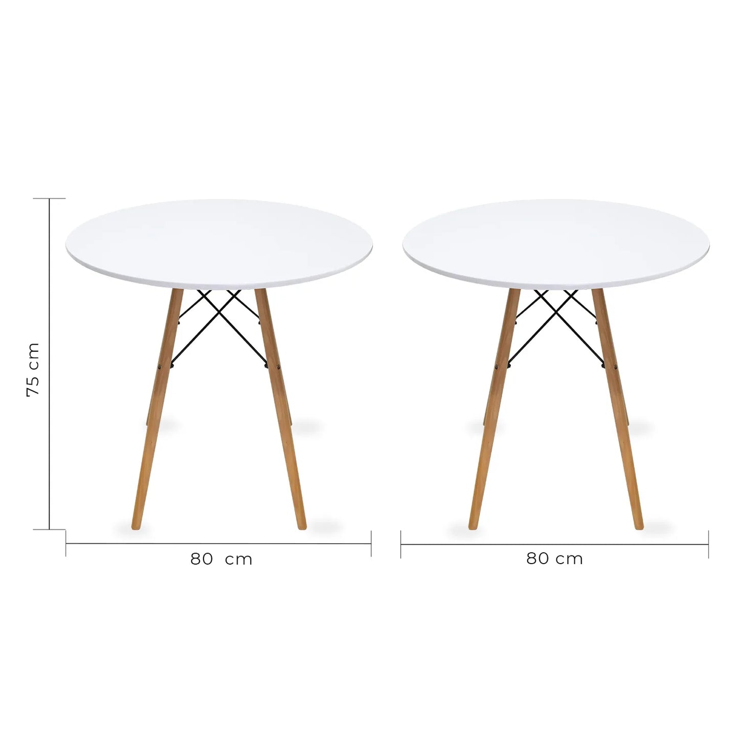 Comedor Eames Mesa 0.80m Blanco