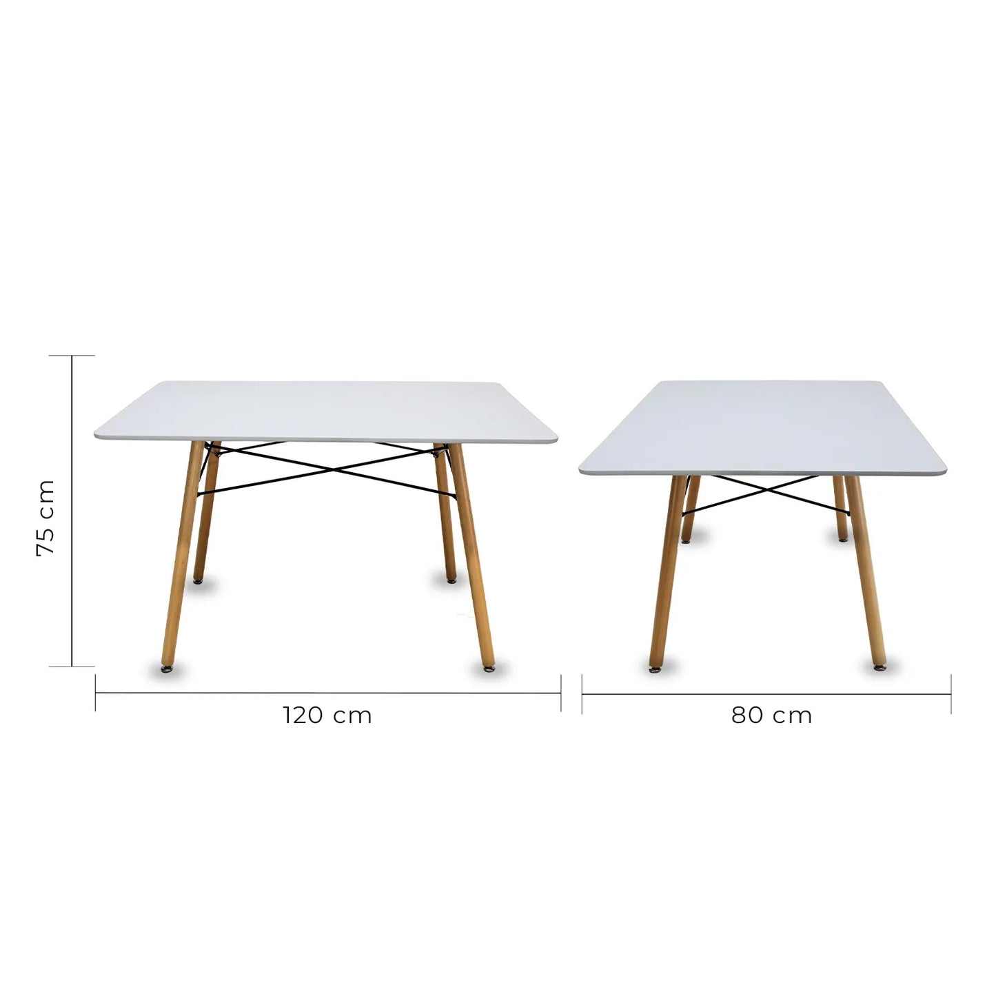 Comedor Vento 1.20m Rectangular Mel Blanco