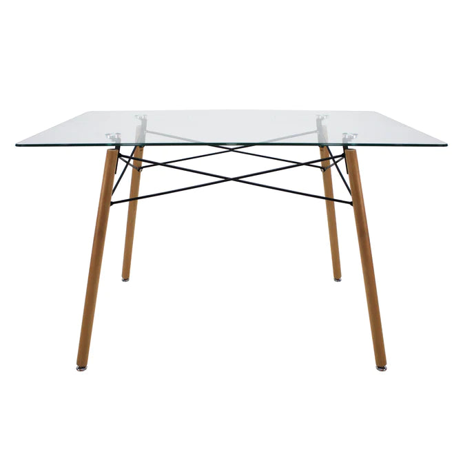 Mesa Eames Rectangular de Cristal