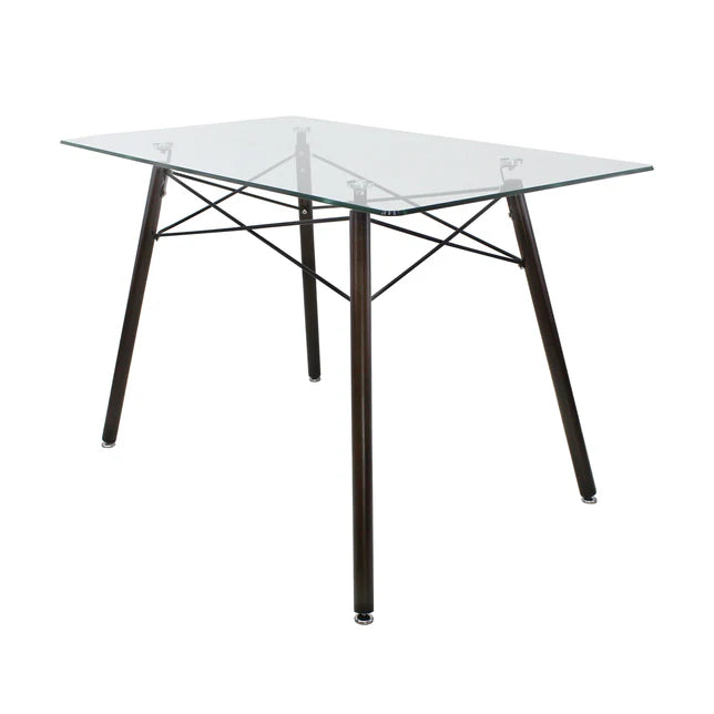 Mesa Eames Rectangular de Cristal