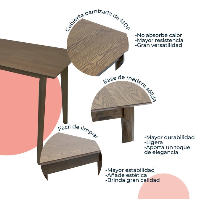 Comedor Madeira Rectangular 120