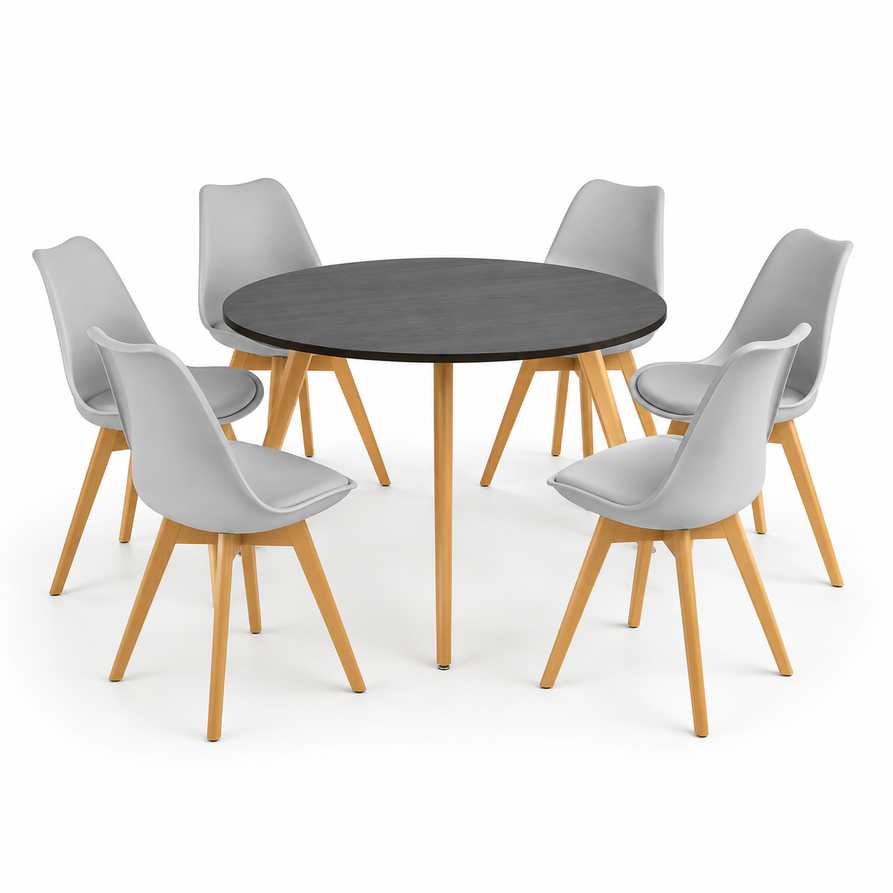 Comedor para 6 Personas Frankfurt Mesa Color Negro