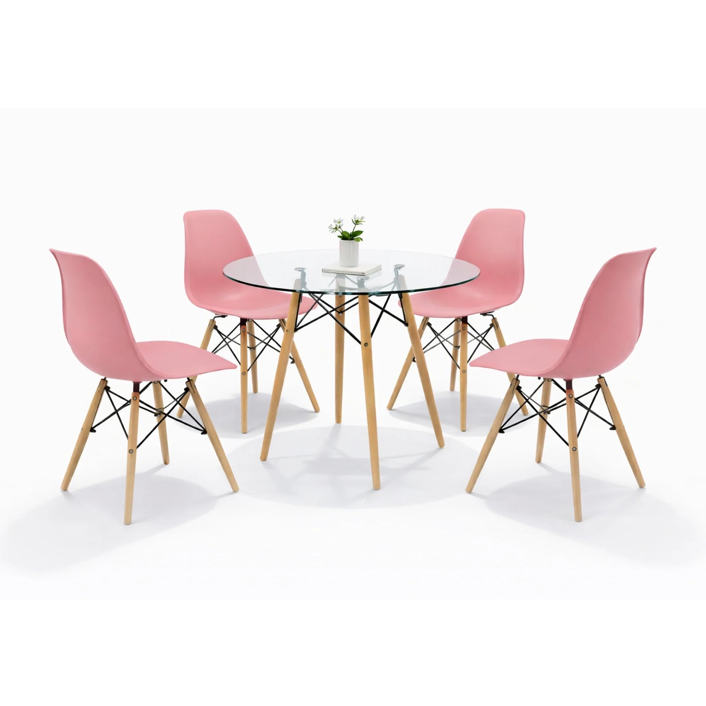 Comedor Eames Cristal 0.80m De Diametro