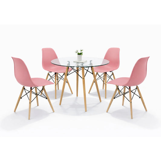 Comedor Eames Cristal 0.80m De Diametro