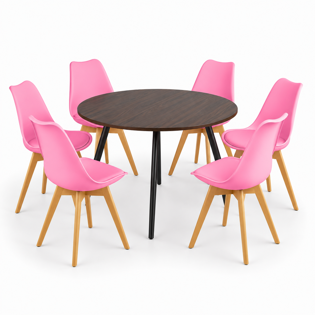 Comedor para 6 Personas Frankfurt Mesa Color Nogal
