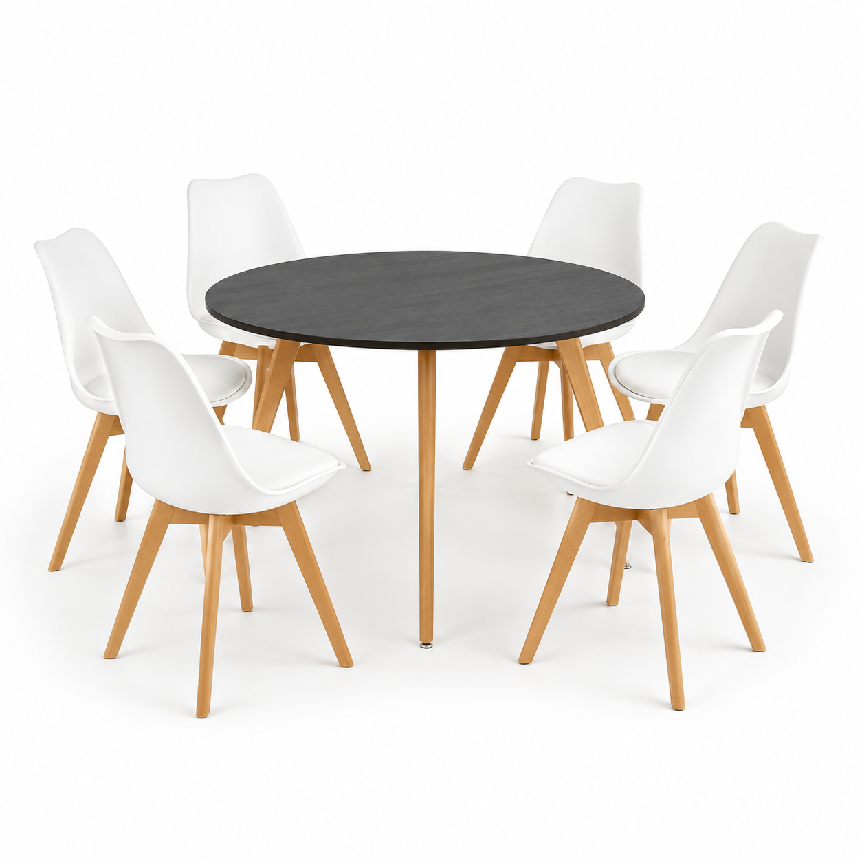 Comedor para 6 Personas Frankfurt Mesa Color Negro