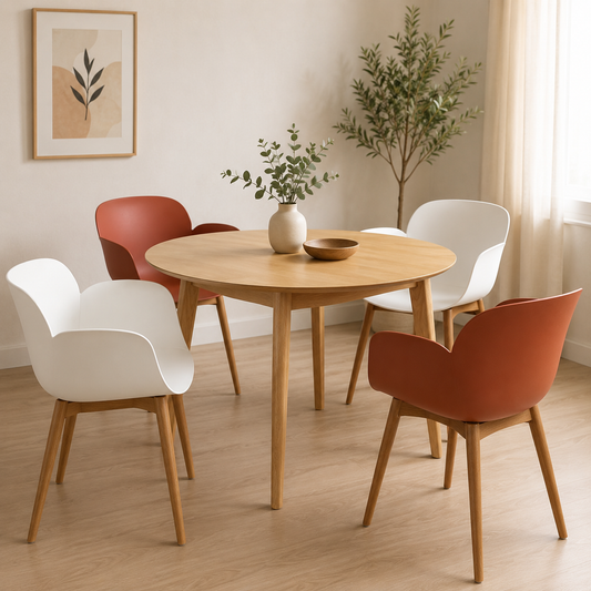 Comedor Madeira 4 Personas Sillas Mantova