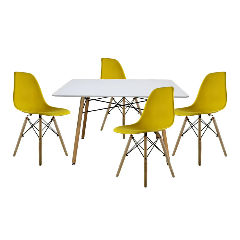 Comedor Eames Rectangular Mel Blanco 120cm