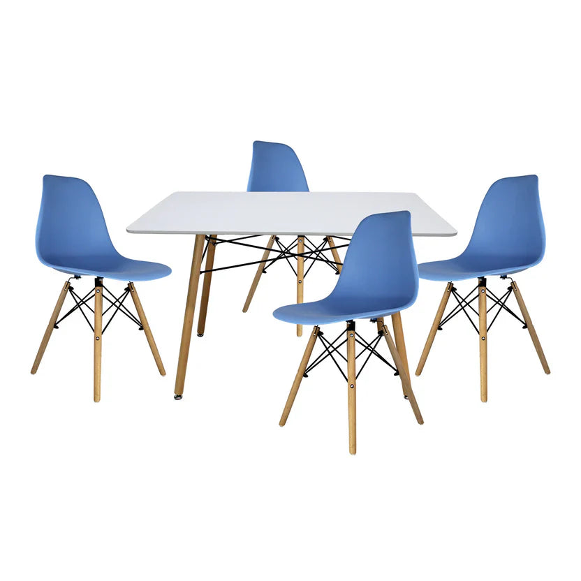 Comedor Eames Rectangular Mel Blanco 120cm