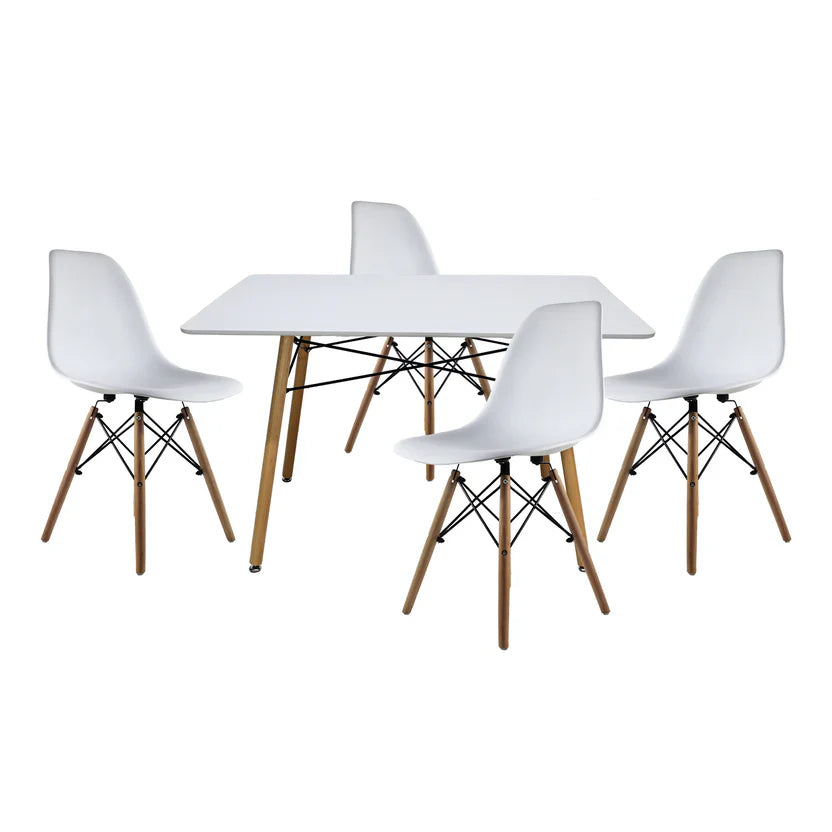 Comedor Eames Rectangular Mel Blanco 120cm