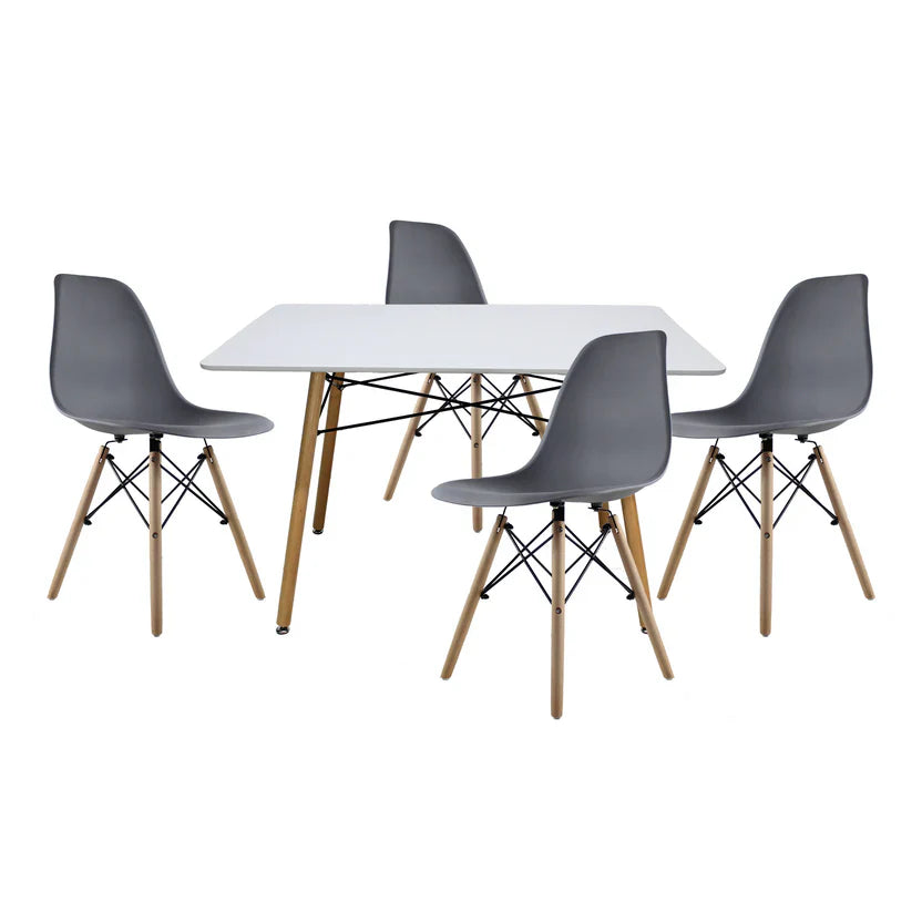 Comedor Eames Rectangular Mel Blanco 120cm