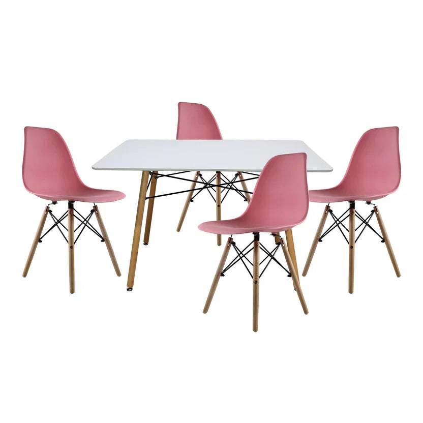 Comedor Eames Rectangular Mel Blanco 120cm