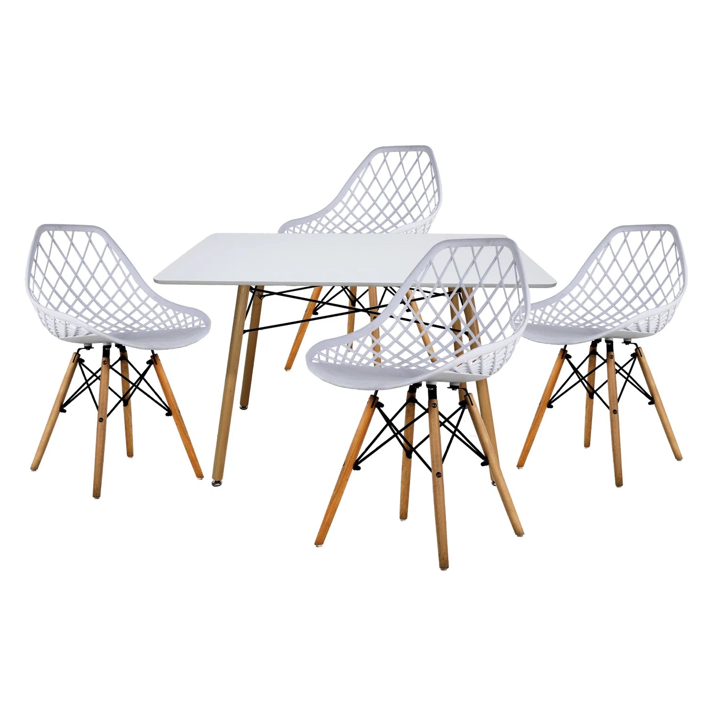 Comedor Vento 1.20m Rectangular Mel Blanco