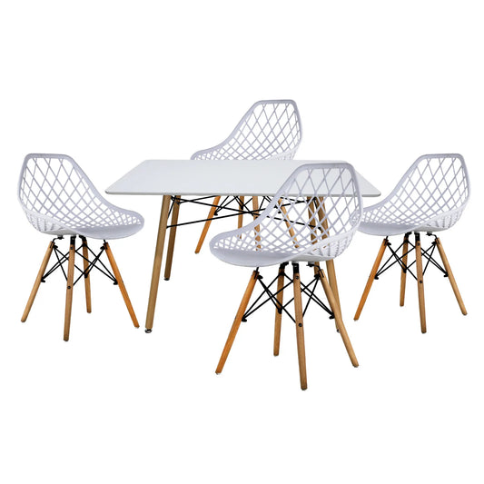 Comedor Vento 1.20m Rectangular Mel Blanco