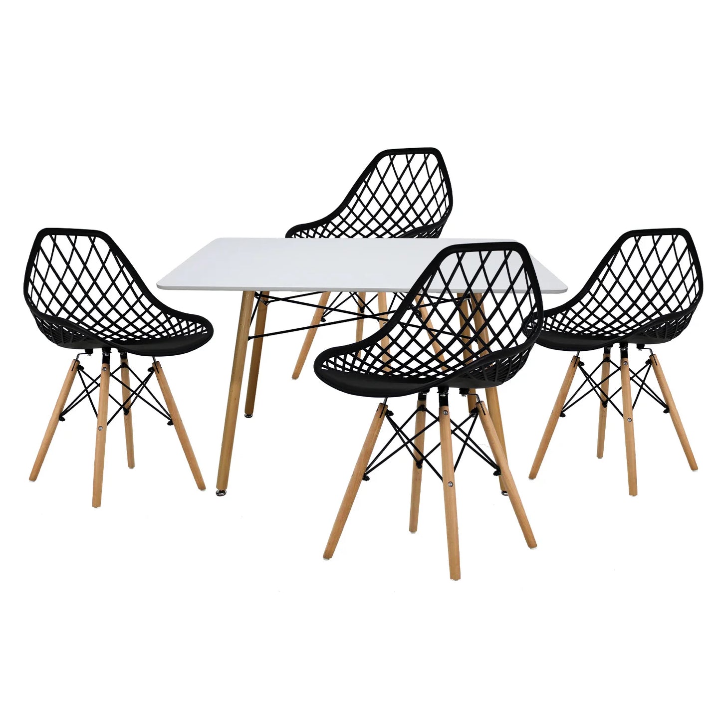 Comedor Vento 1.20m Rectangular Mel Blanco
