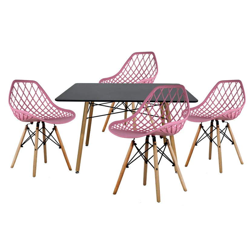 Comedor Vento 1.20m Rectangular Mel Negro