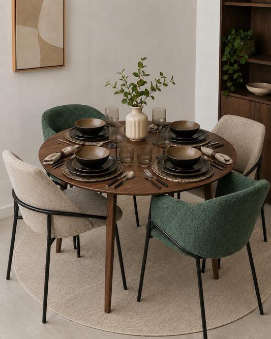 Comedor 4 Personas Madeira 2 Isolda + 2 Budelli