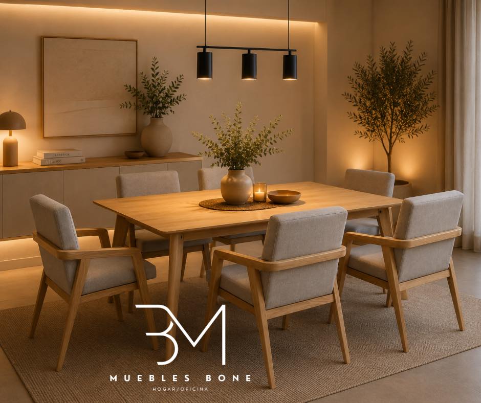 Comedor para 6 Personas Madeira + 6 Kelly