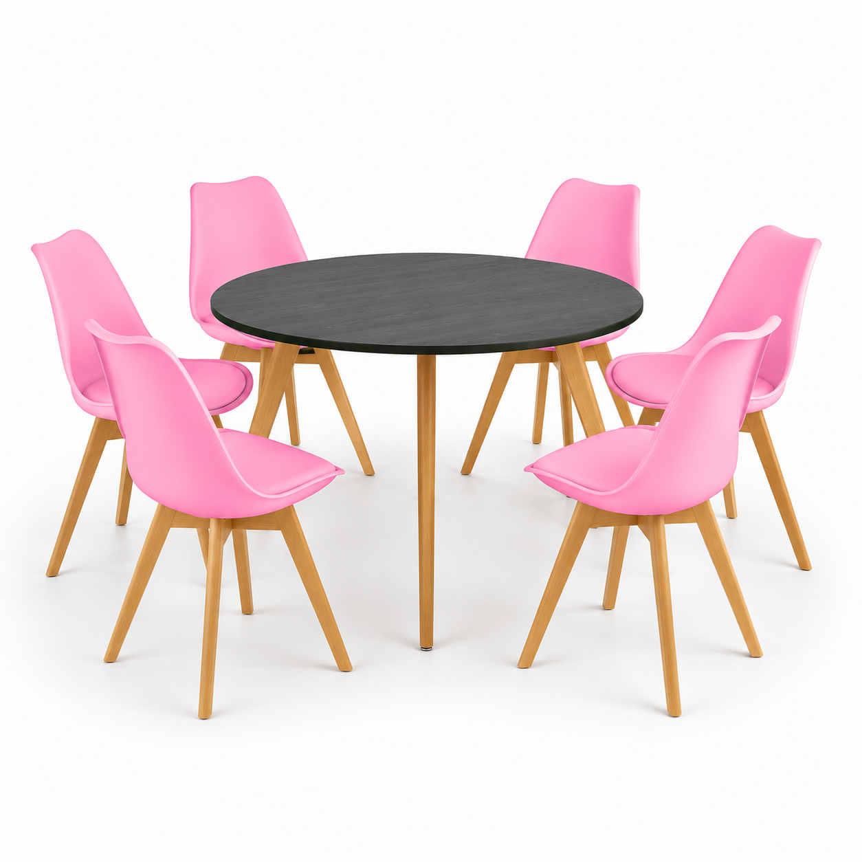 Comedor para 6 Personas Frankfurt Mesa Color Negro