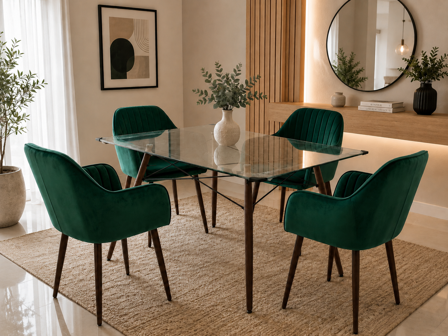 Comedor para 4 Personas Trento+ Eames