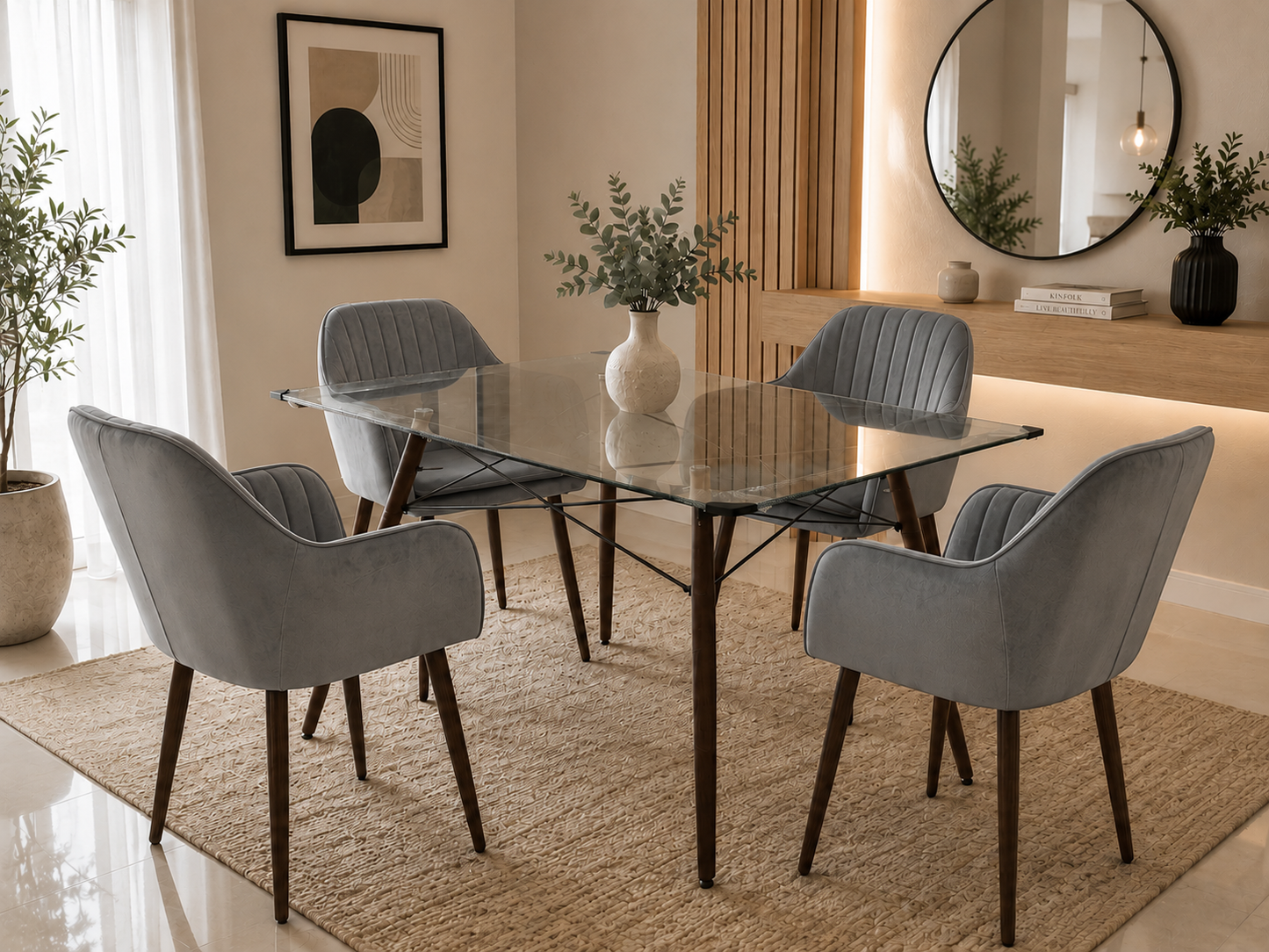 Comedor para 4 Personas Trento+ Eames