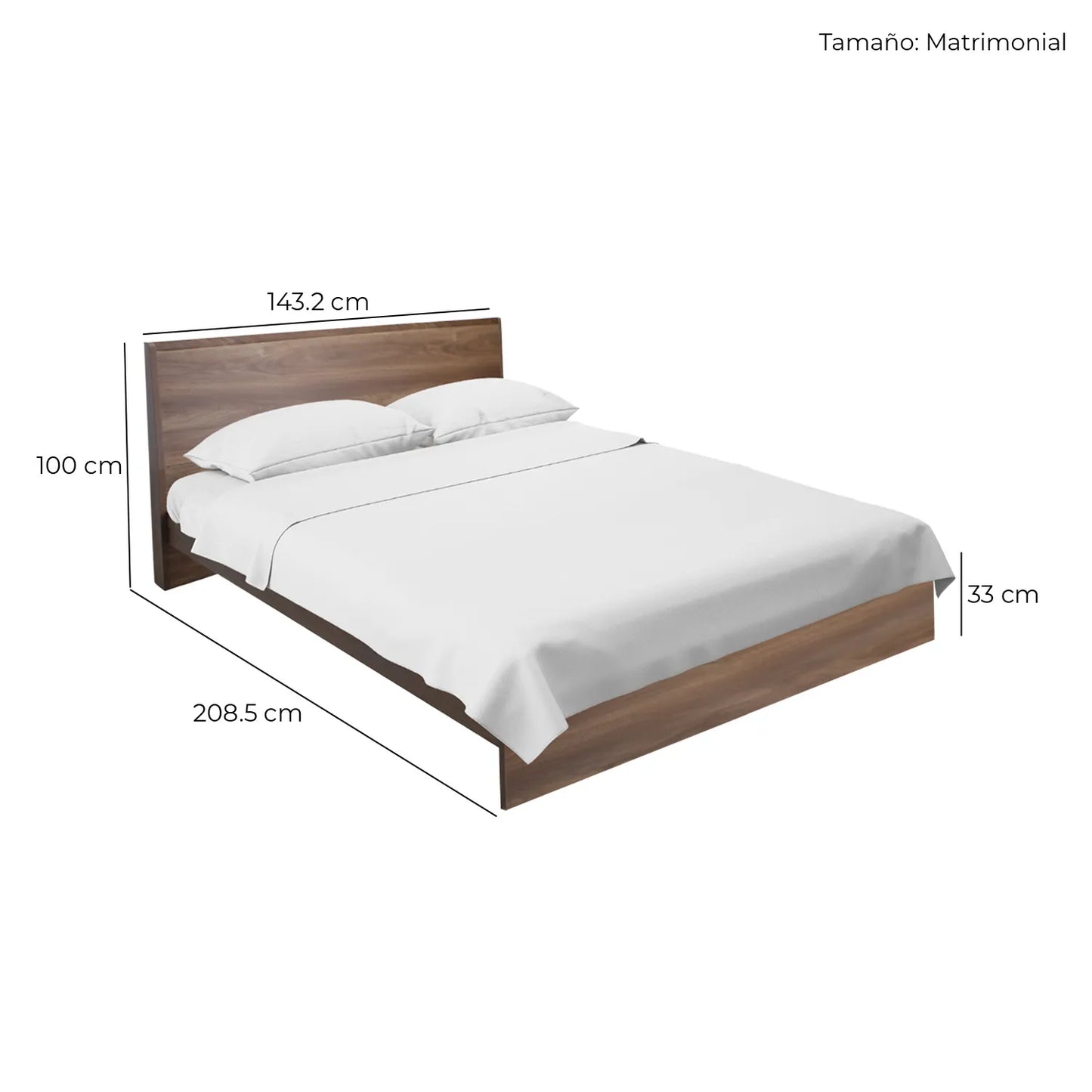 Cama Marsala Nogal