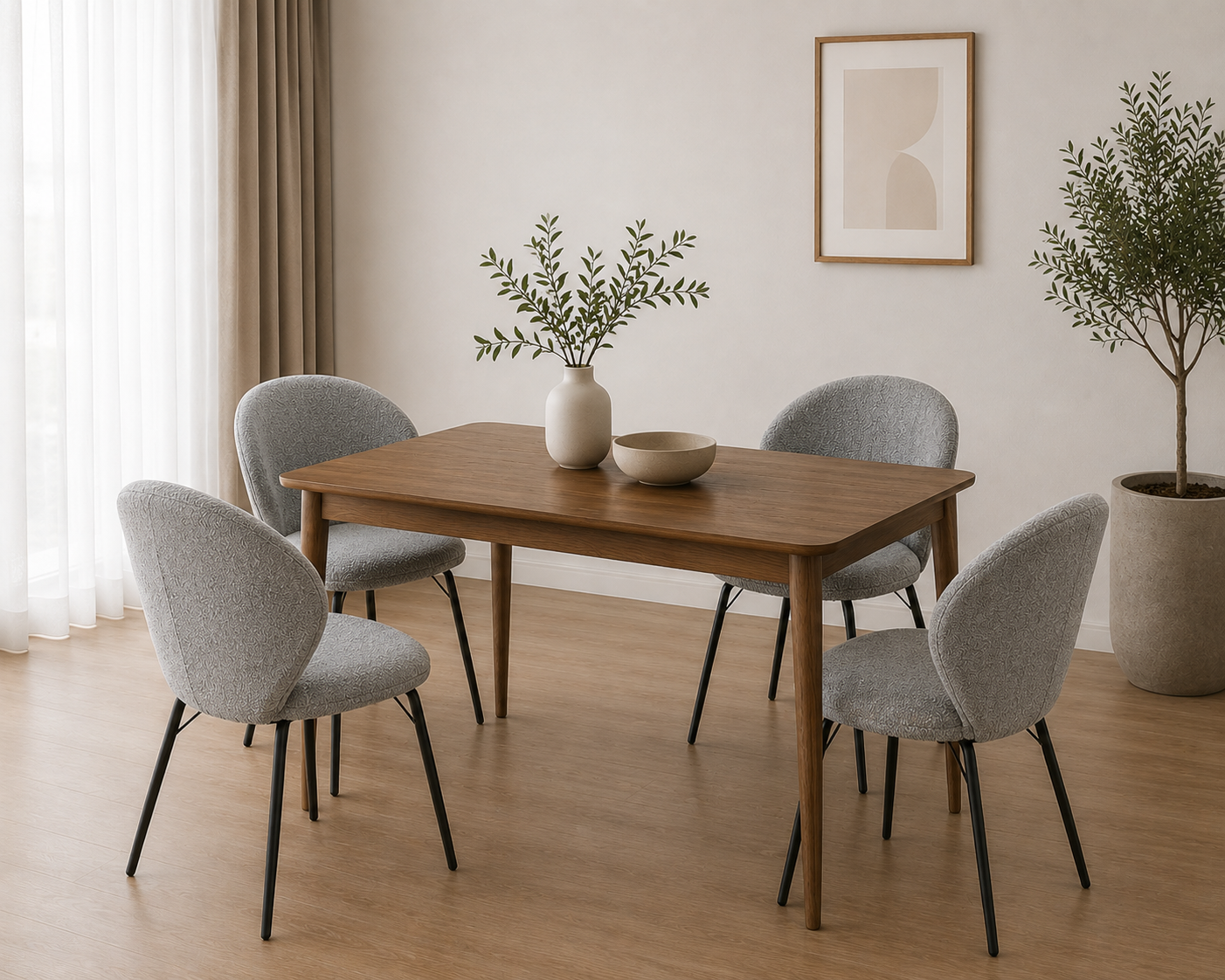 Mesa Madeiras con 4 Sillas Tucson 4 Personas