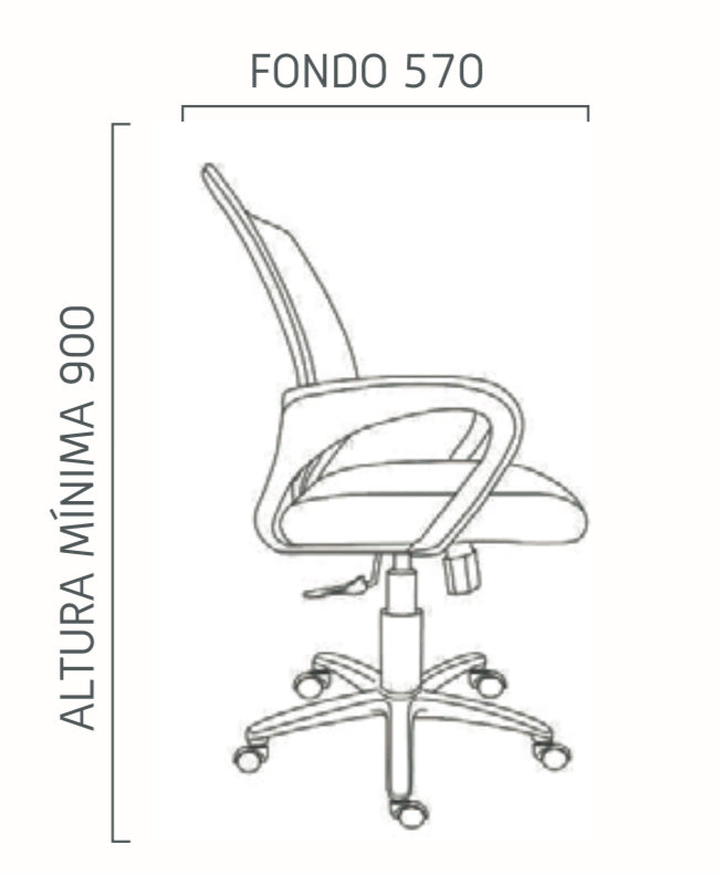 Silla Seccretarial Black Jack
