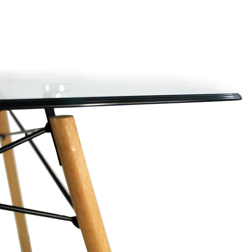 Mesa Eames Rectangular de Cristal