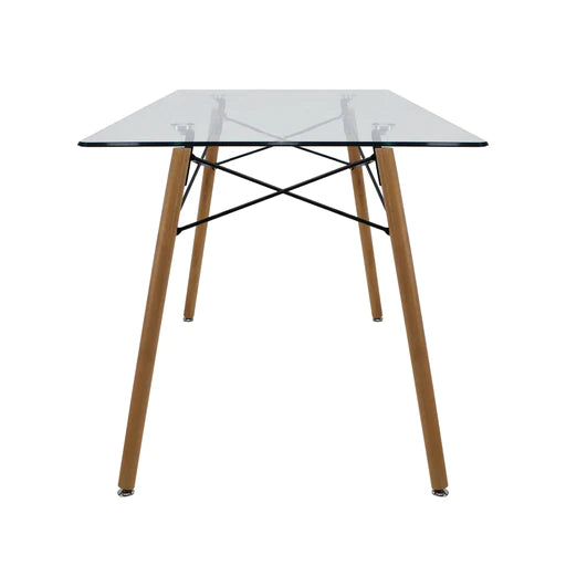 Mesa Eames Rectangular de Cristal