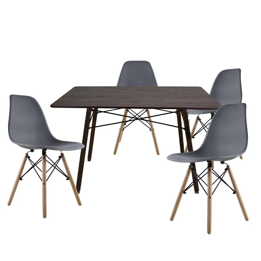 Comedor Eames Mesa Rectangular Nogal