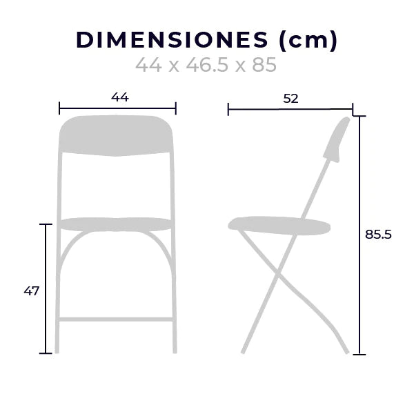 Silla Plegable color Negro