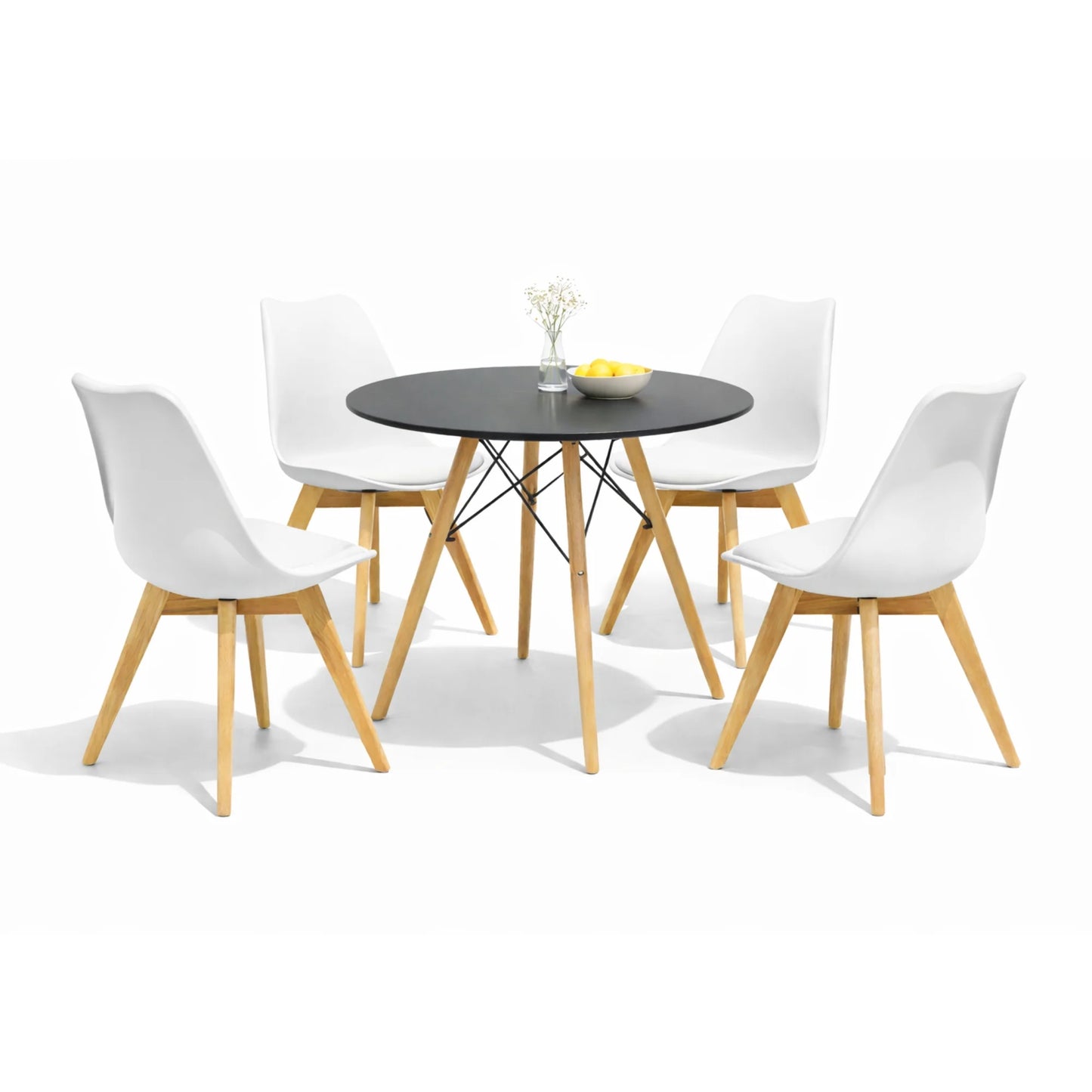 Comedor Frankfurt con Mesa Eames 0.80m Negro