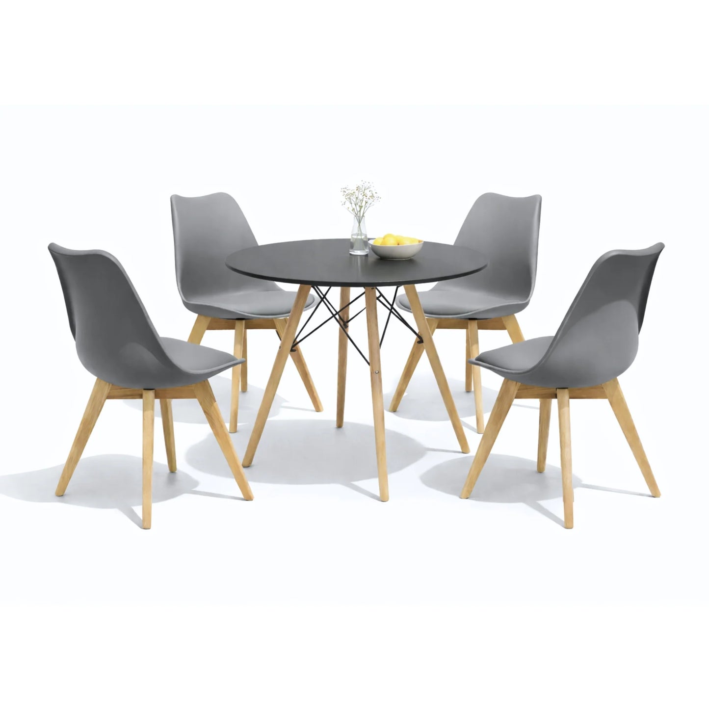 Comedor Frankfurt con Mesa Eames 0.80m Negro