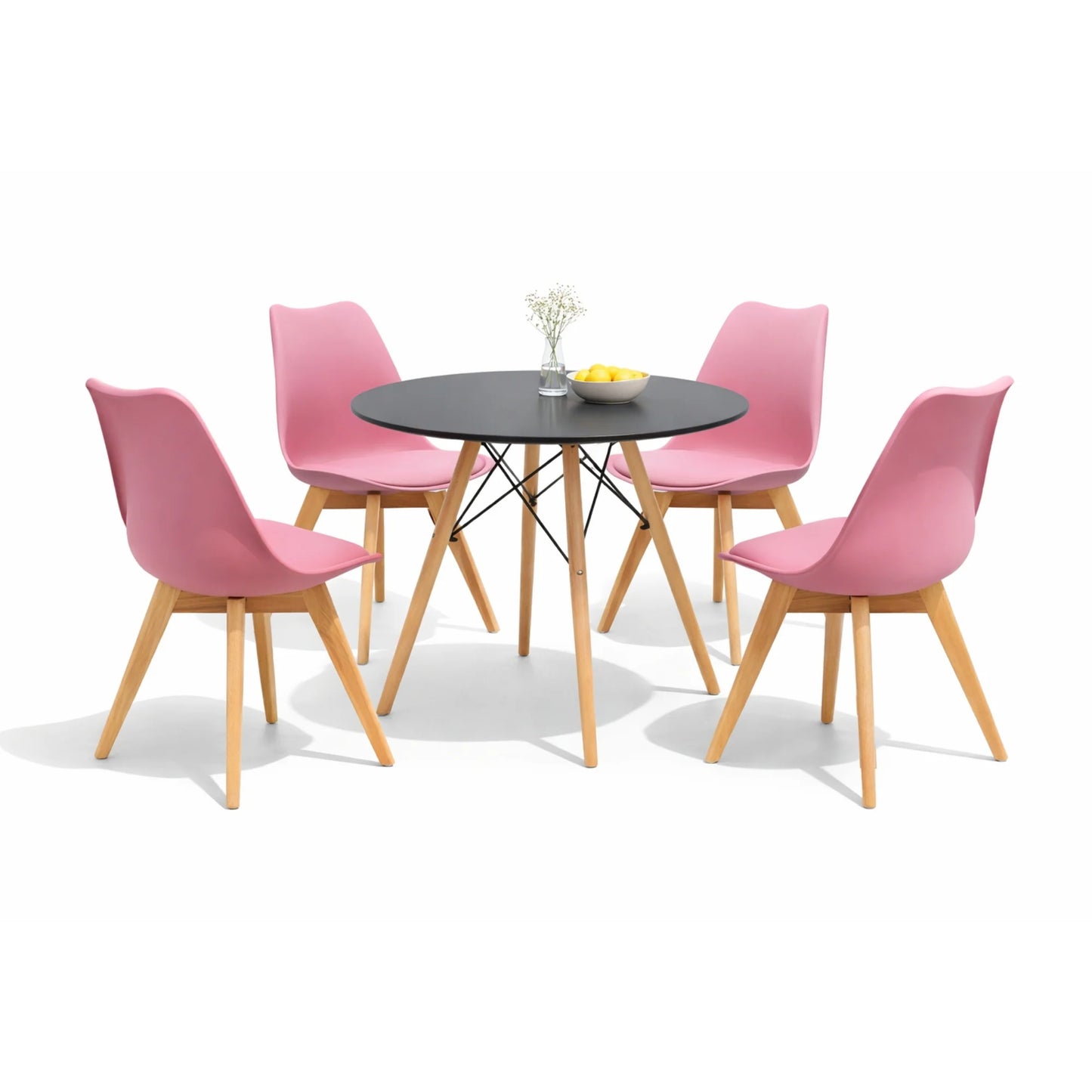 Comedor Frankfurt con Mesa Eames 0.80m Negro