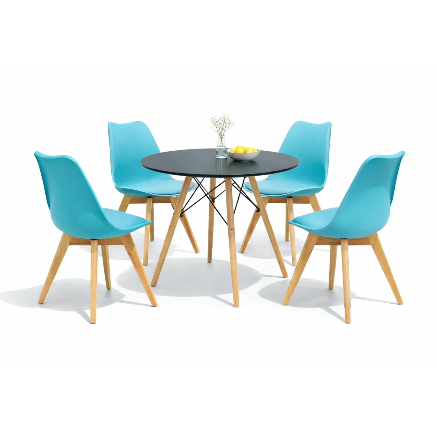 Comedor Frankfurt con Mesa Eames 0.80m Negro