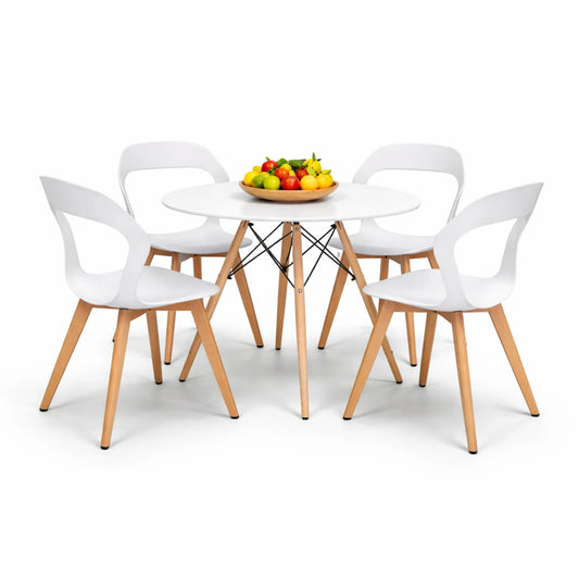 Comedor Moura con Mesa Eames 0.80m Blanco