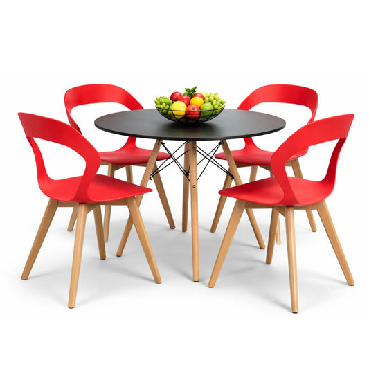 Comedor Moura con Mesa Eames 0.80m Negro