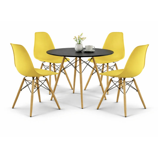 Comedor Eames Mesa 0.80m Negro