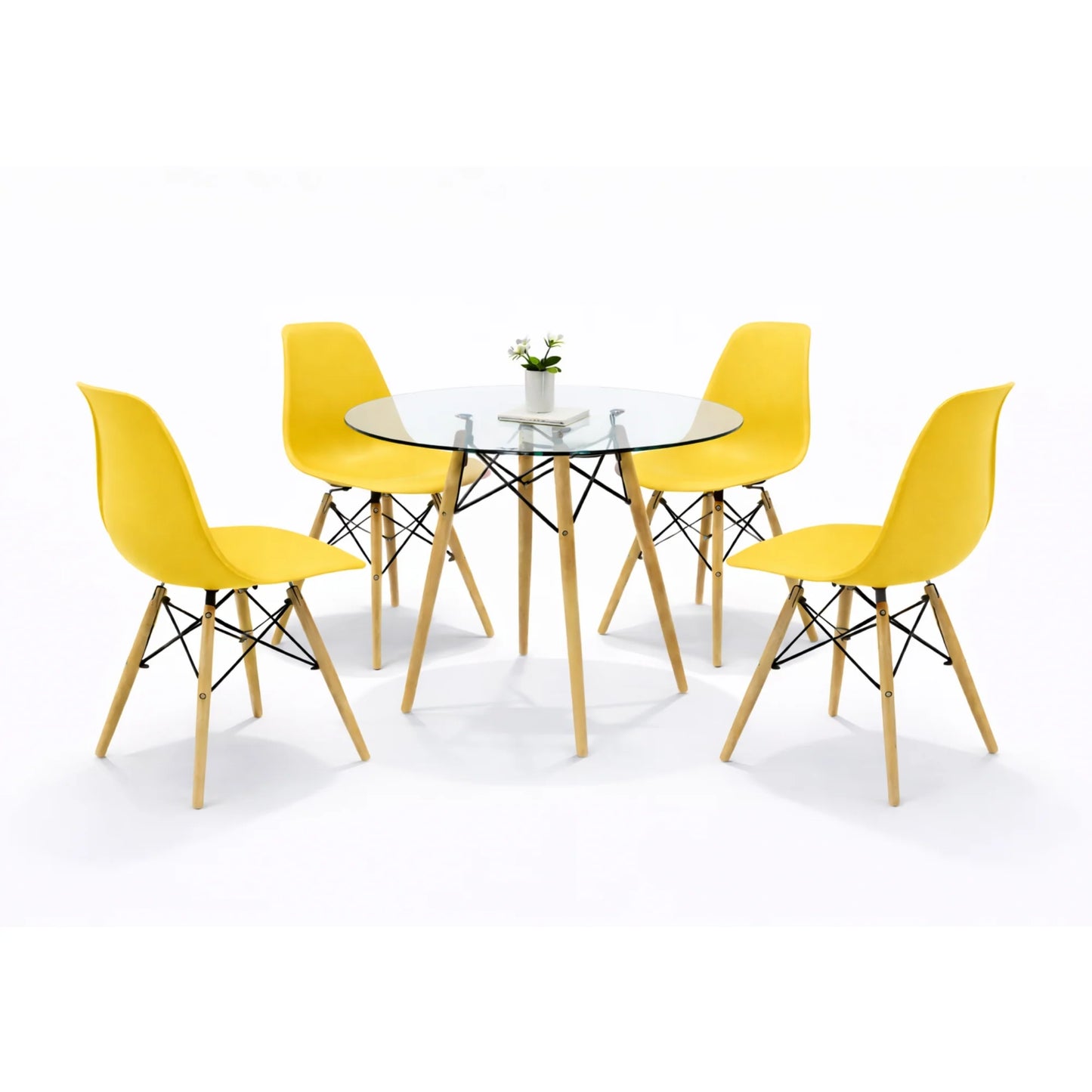 Comedor Eames Cristal 0.80m De Diametro
