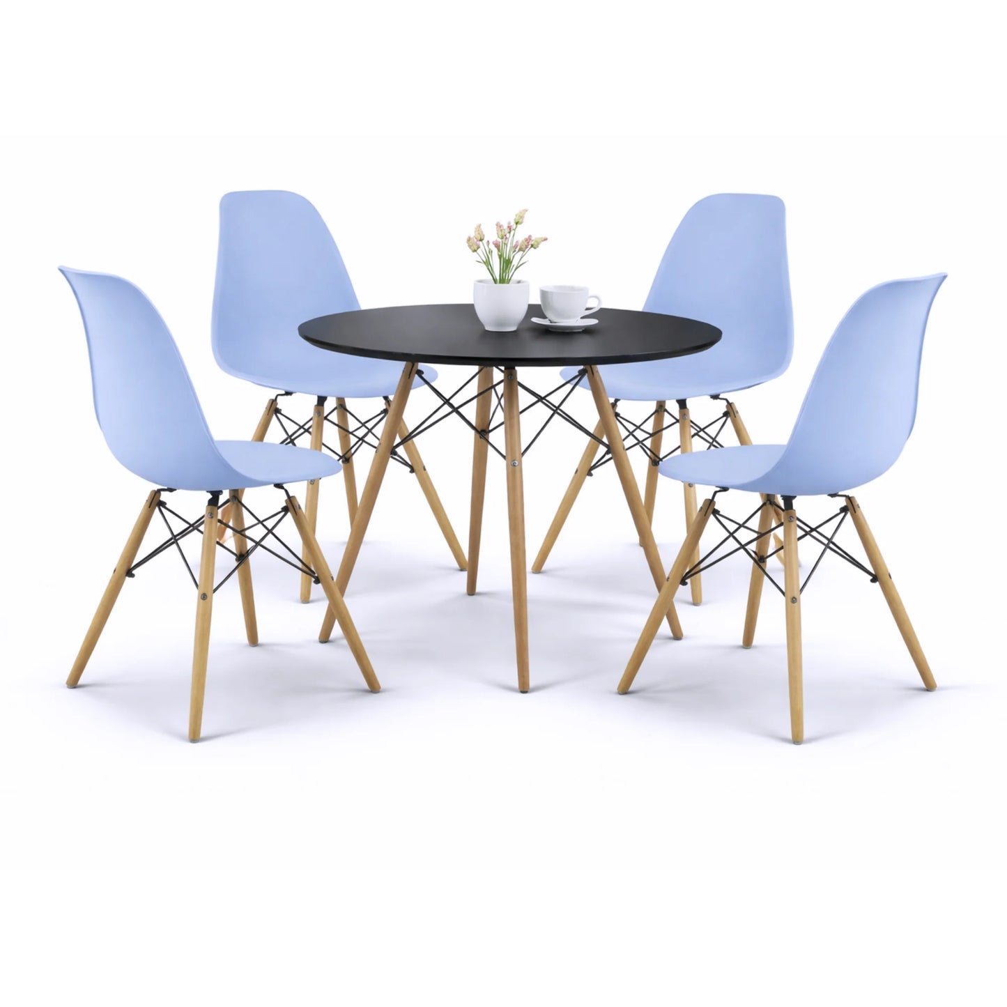 Comedor Eames Mesa 0.80m Negro