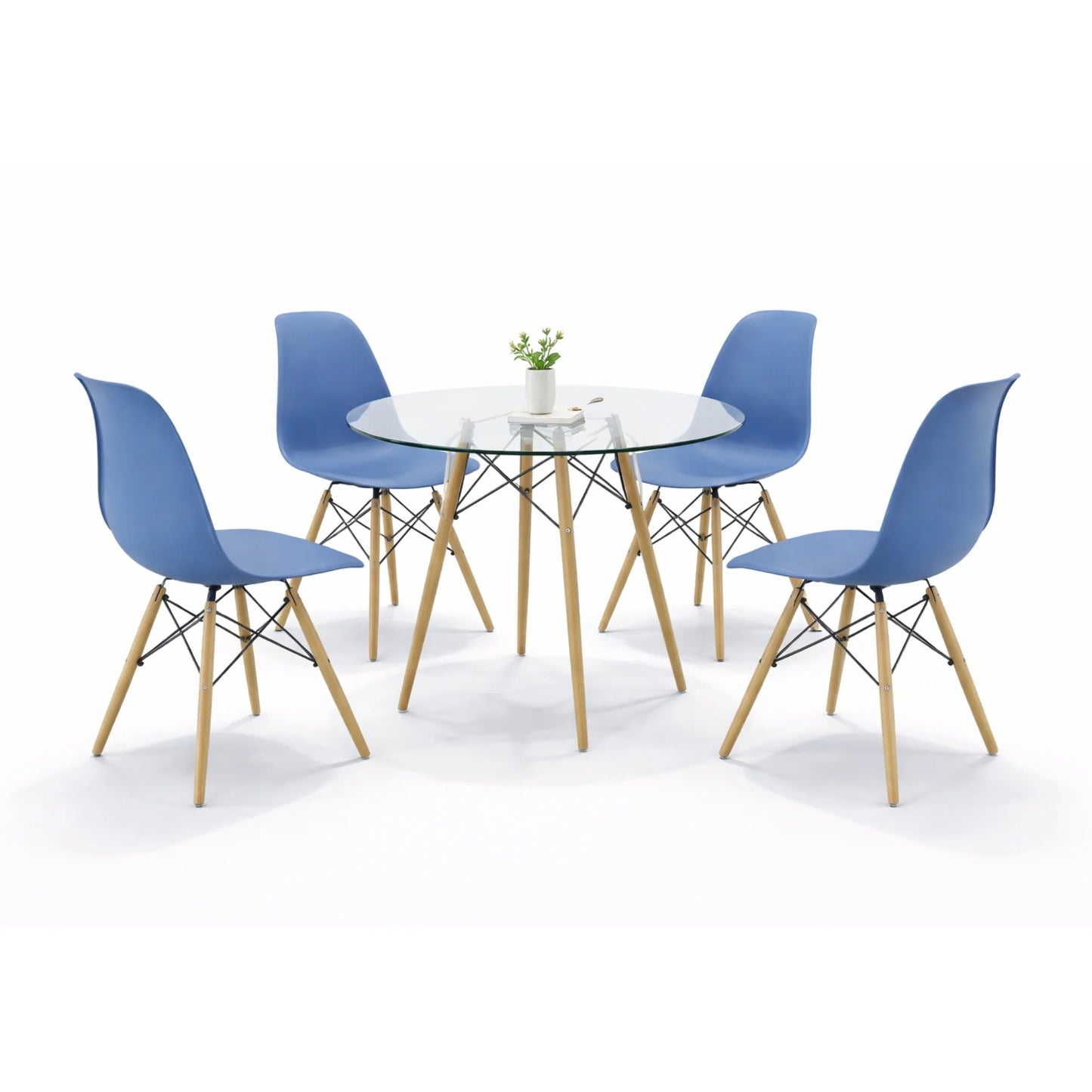 Comedor Eames Cristal 0.80m De Diametro