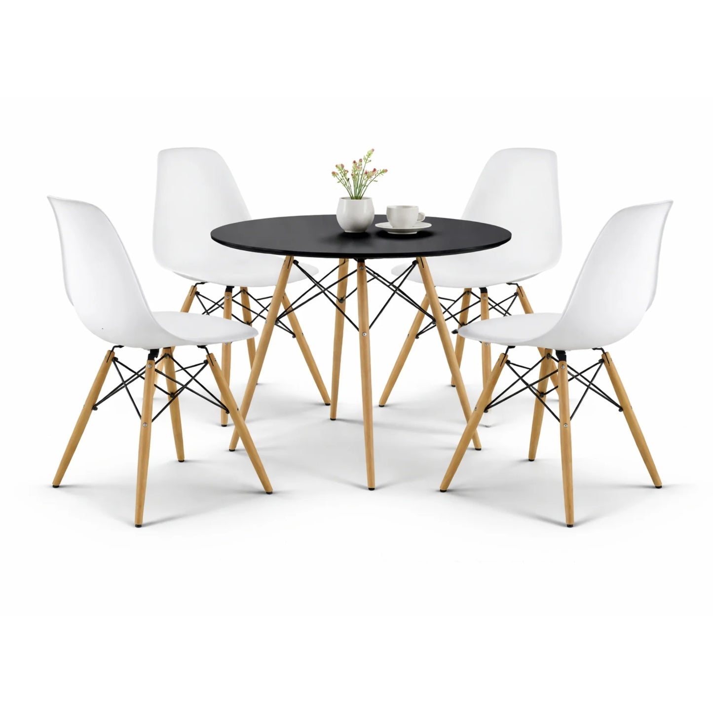 Comedor Eames Mesa 0.80m Negro