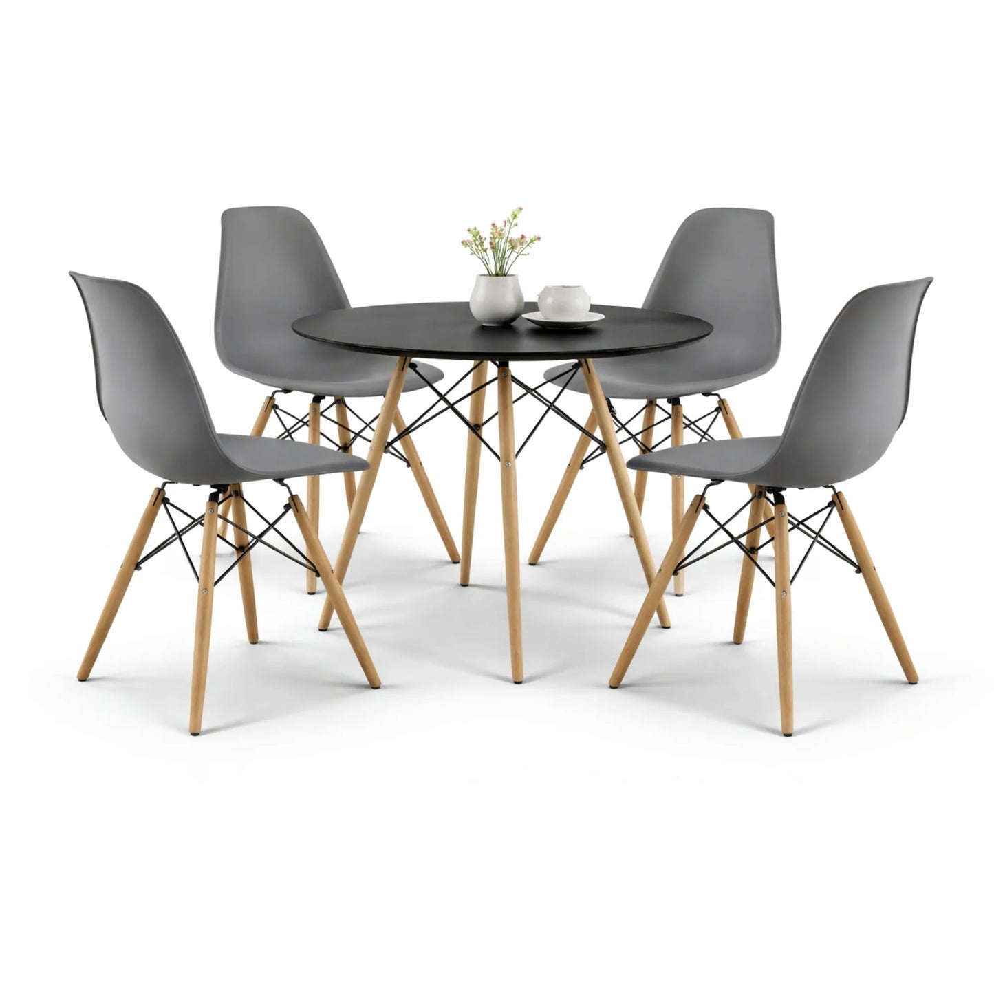 Comedor Eames Mesa 0.80m Negro