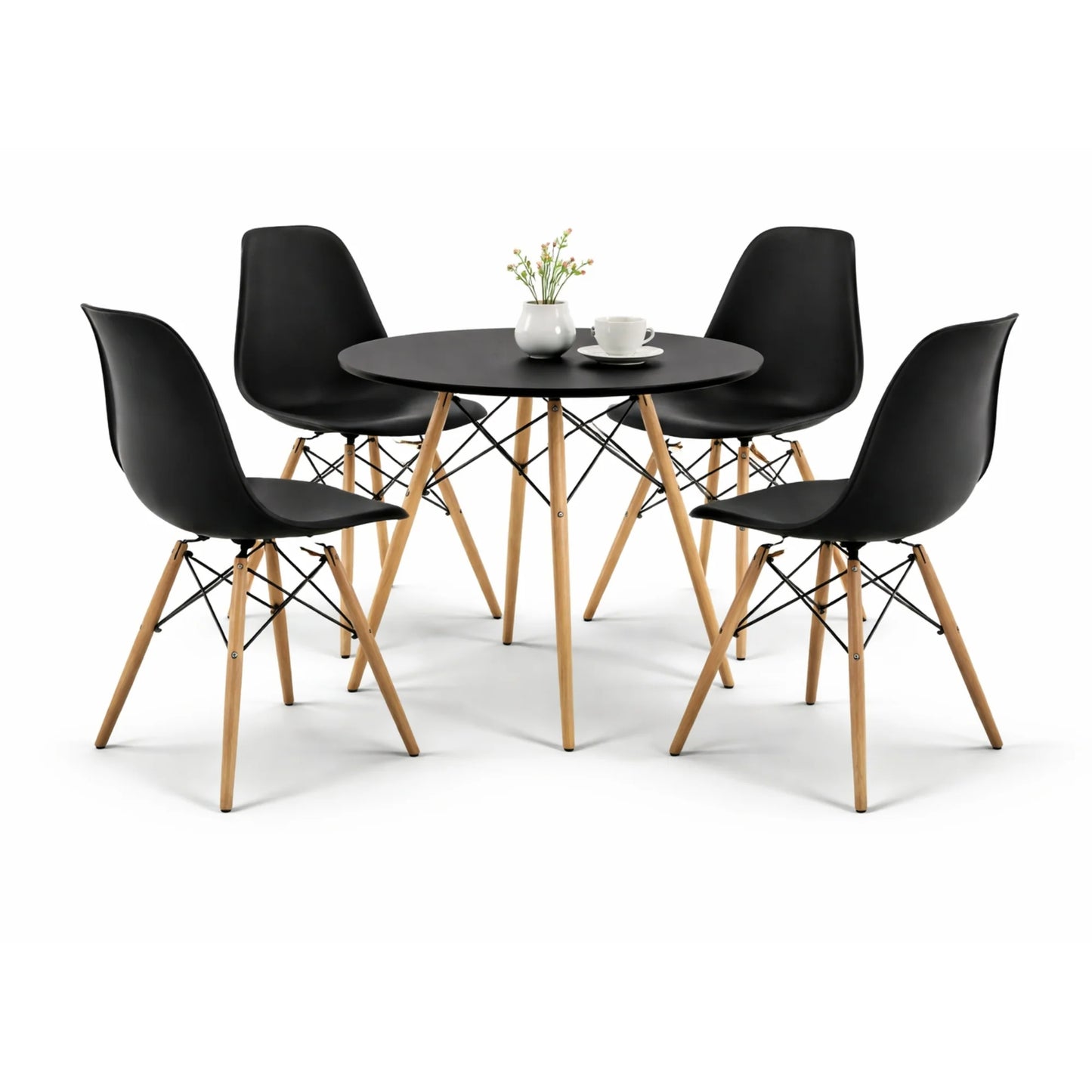 Comedor Eames Mesa 0.80m Negro