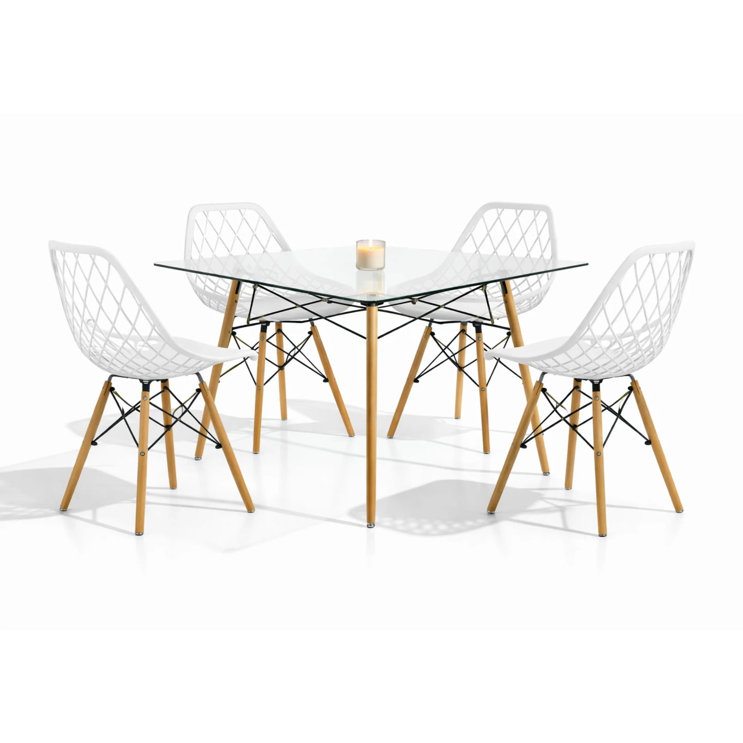 Comedor Vento 1.20m Rectangular Cristal