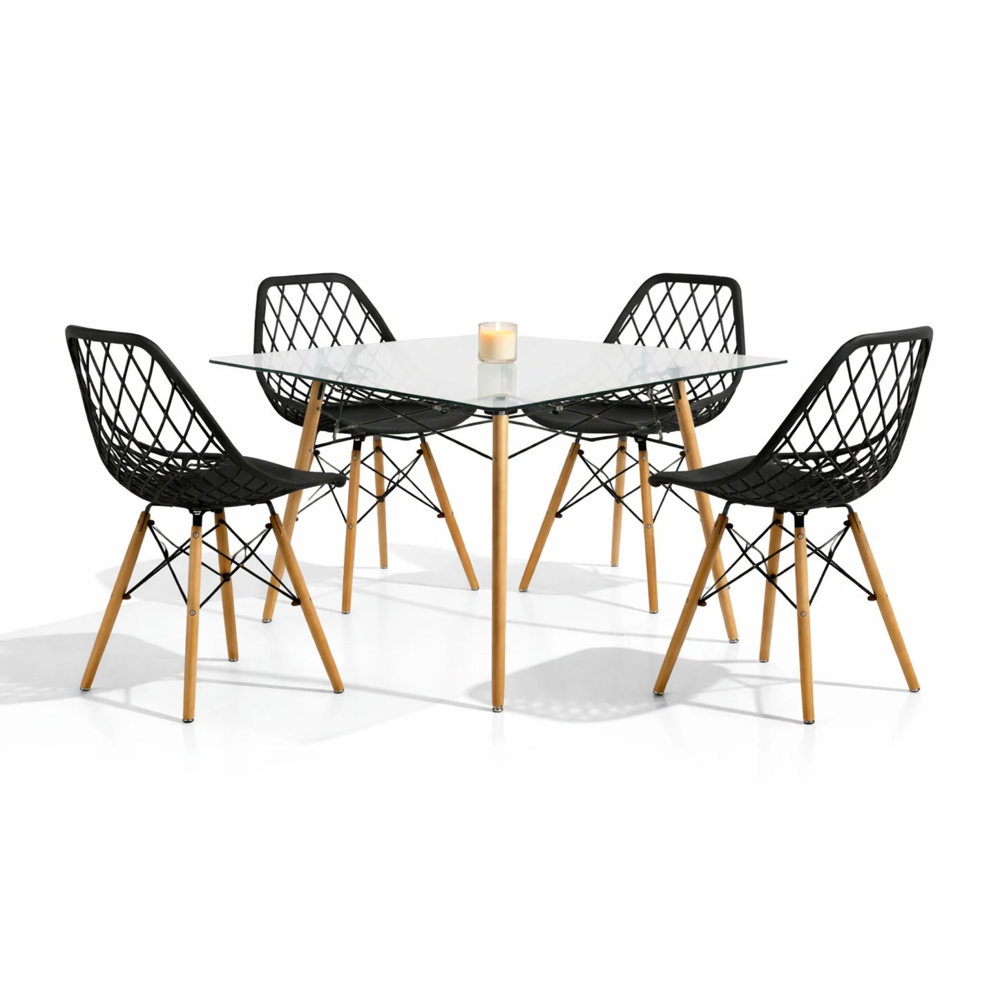 Comedor Vento 1.20m Rectangular Cristal