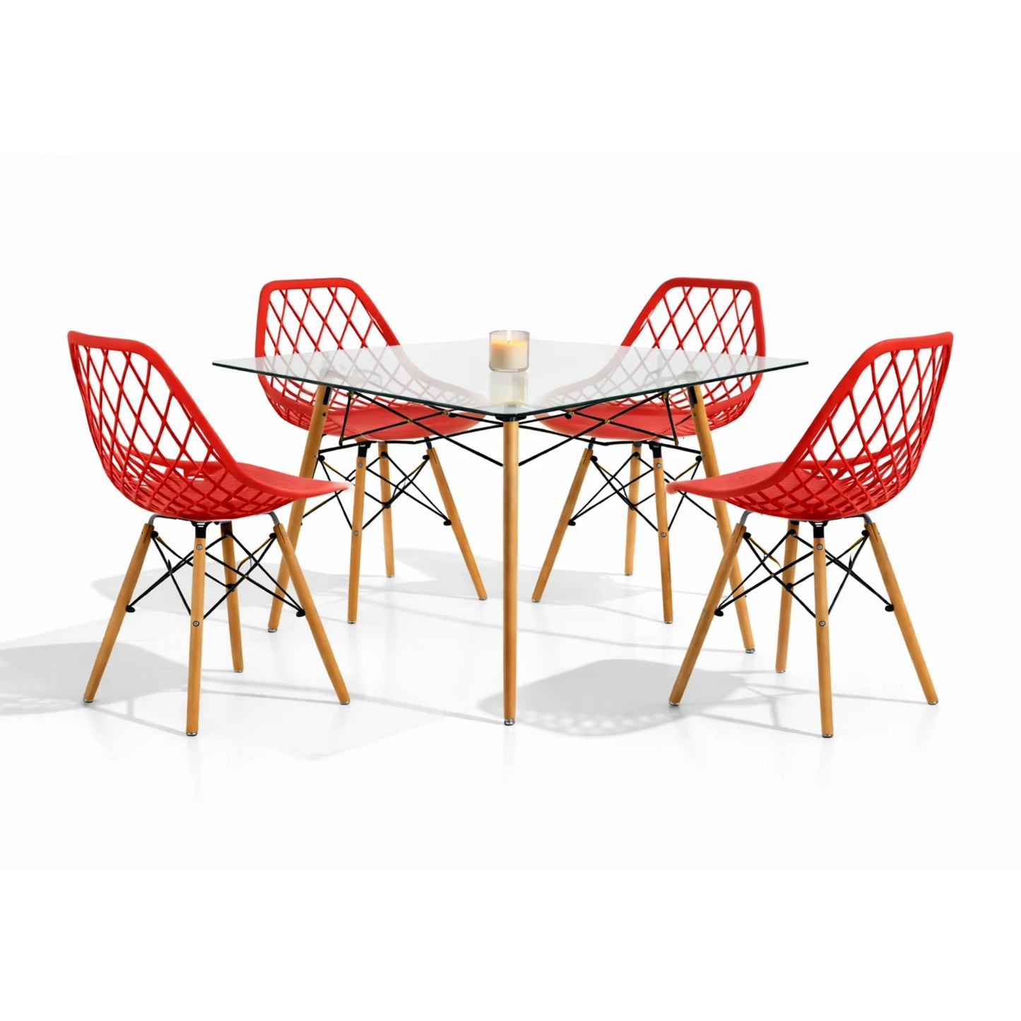 Comedor Vento 1.20m Rectangular Cristal