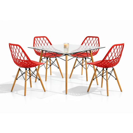 Comedor Vento 1.20m Rectangular Cristal