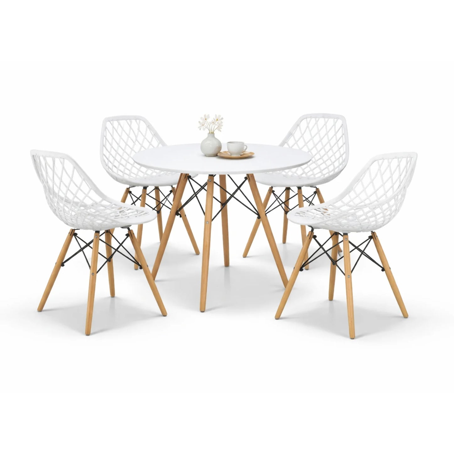 Comedor Vento Cristal 0.80m Blanco